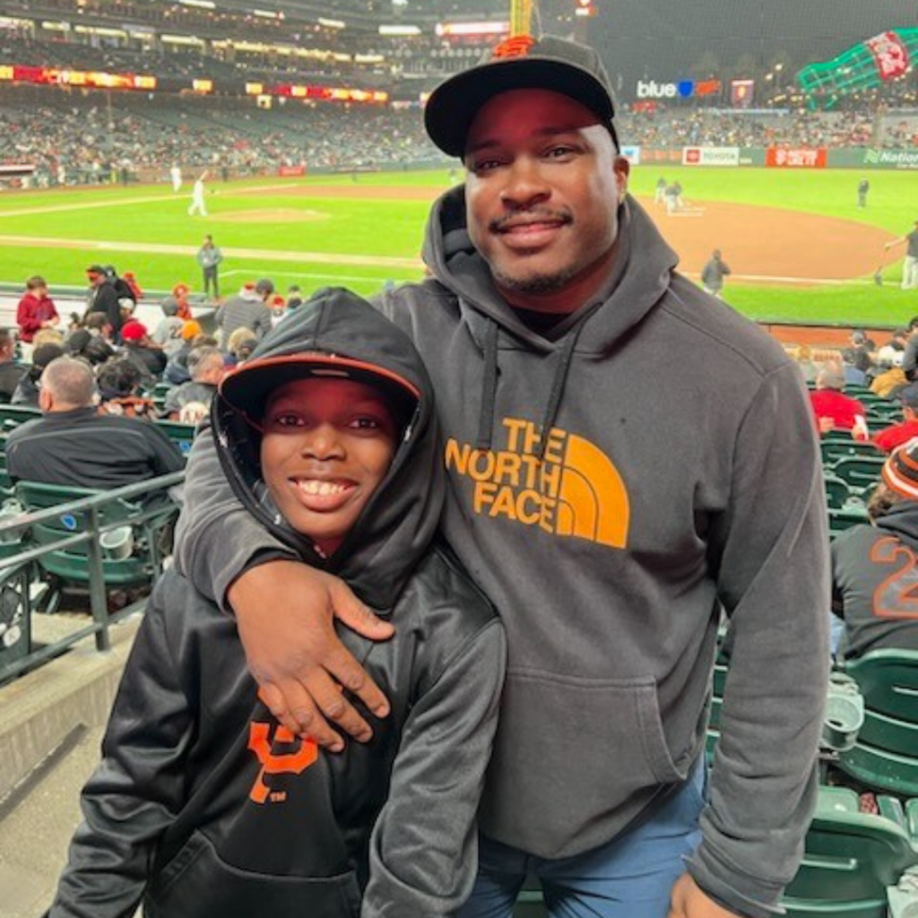 Alvin and Eugene at a San Francisco Giants game